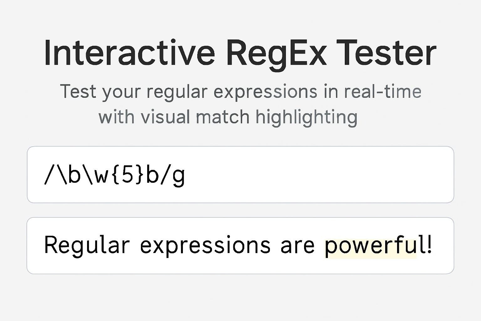 🔍 Interactive RegEx Tester